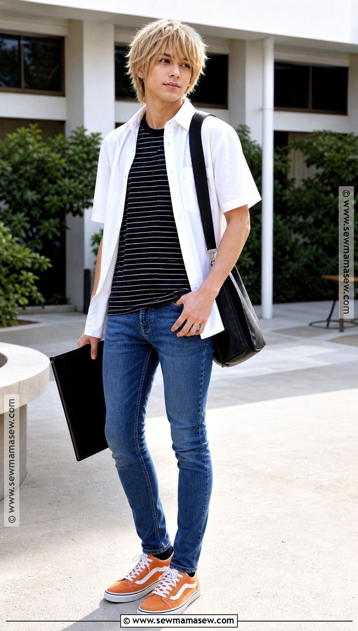 Adrien Agreste Cosplay With White Overshirt - 30 Miraculous Cosplay Ideas