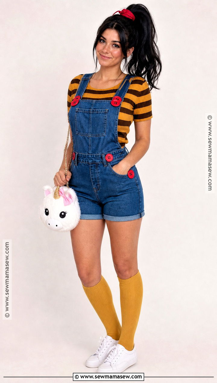 Adult Agnes Costume With Denim Shortalls - 30 agnes costume ideas