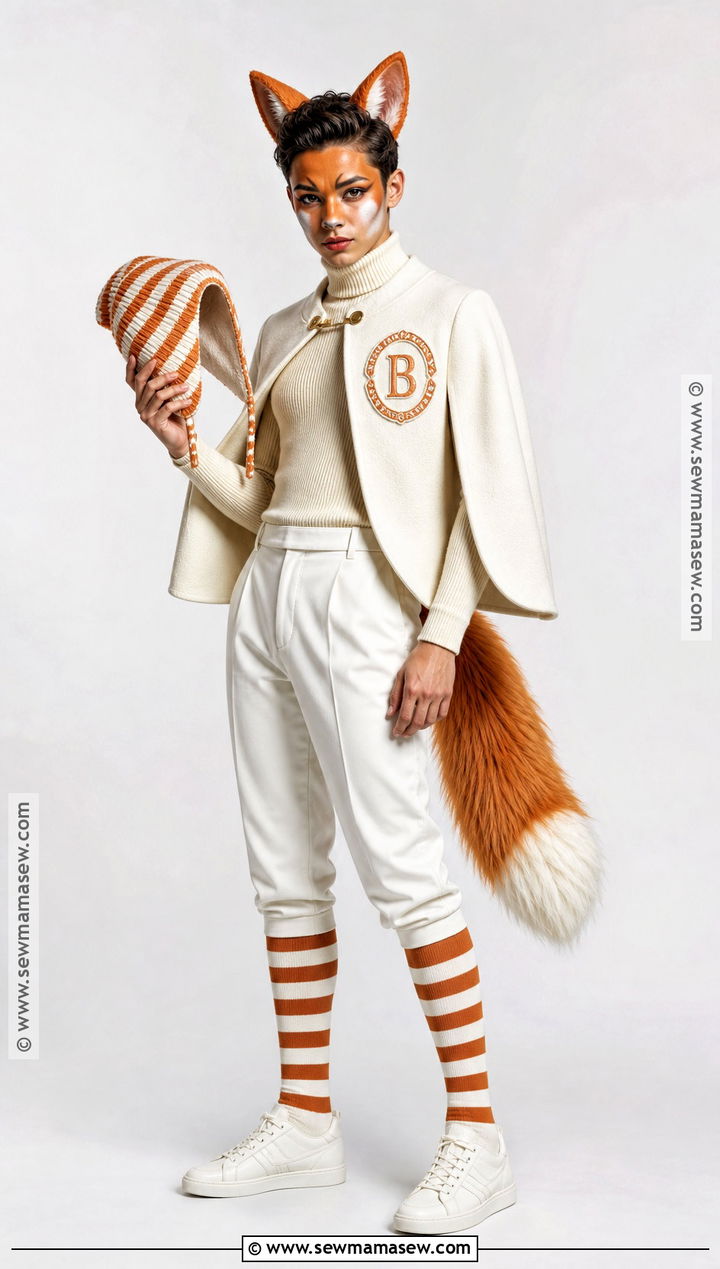 Adult Ash Costume With Tailored White Pants - 30 ash fantastic mr fox costume ideas