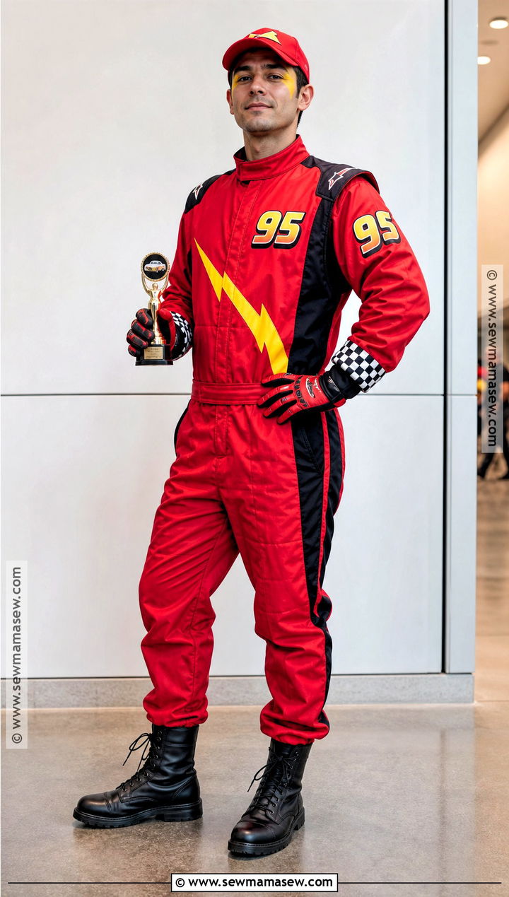 Adult Lightning McQueen Racing Costume - 45 lightning mcqueen costume ideas