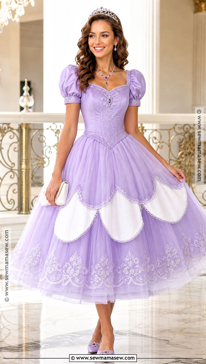 Adult Sofia The First Costume With Tea Length Dress - 30 sofia the first costume ideas