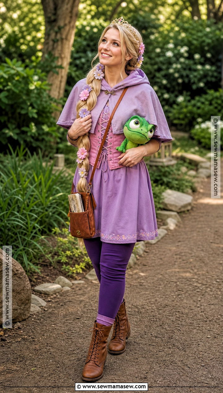 Adventure Rapunzel Costume With Travel Boots - 30 Rapunzel Costume Ideas for Women