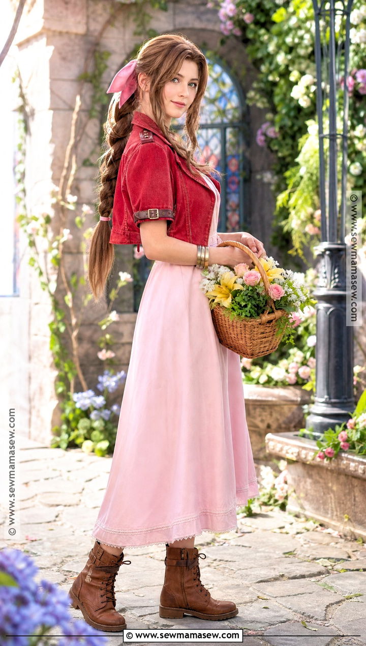 Aerith Gainsborough Cosplay - 30 brown hair cosplay ideas