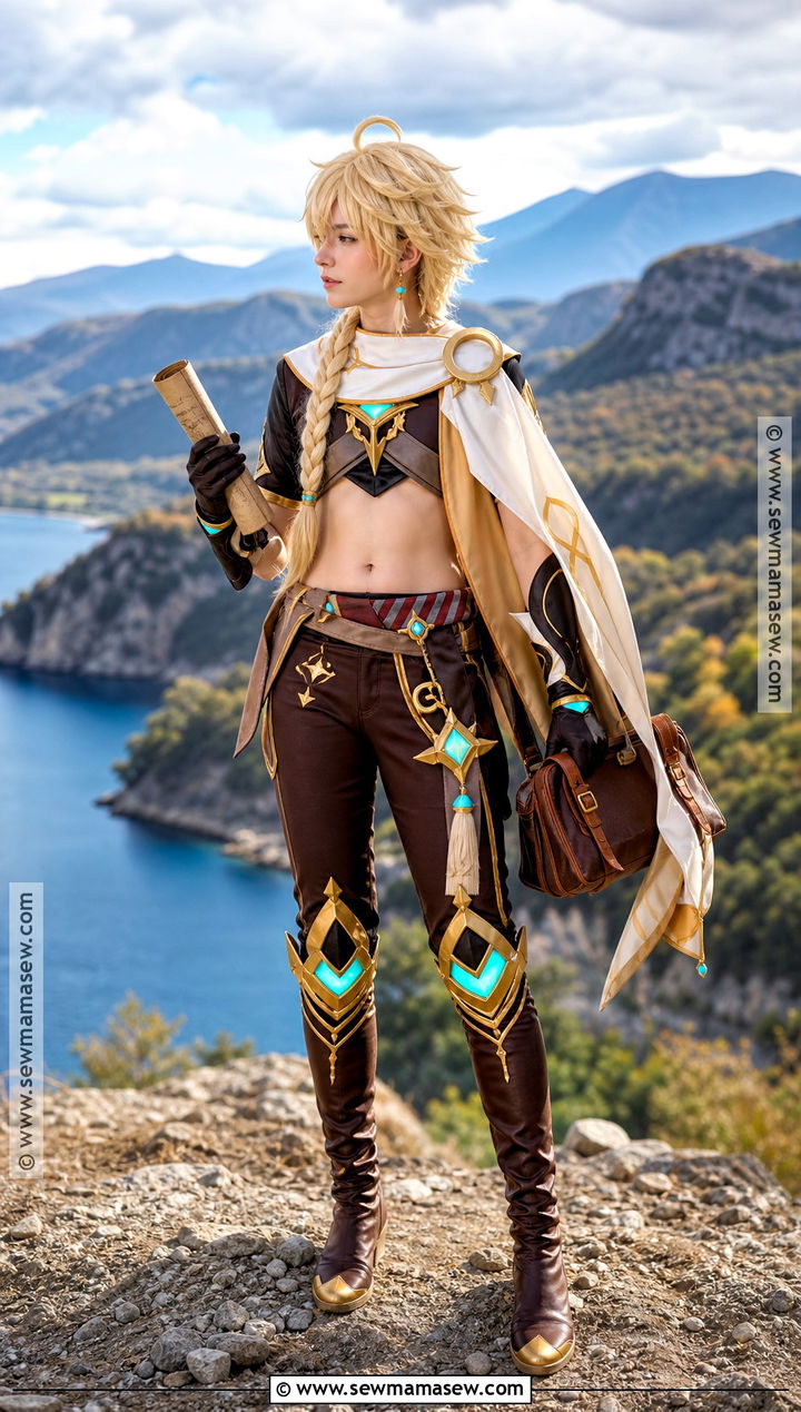Aether Cosplay With Brown Traveler Outfit - 30 genshin cosplays