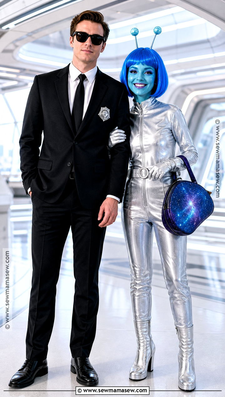 Agent And Alien Couple Costume - 30 men in black costume ideas