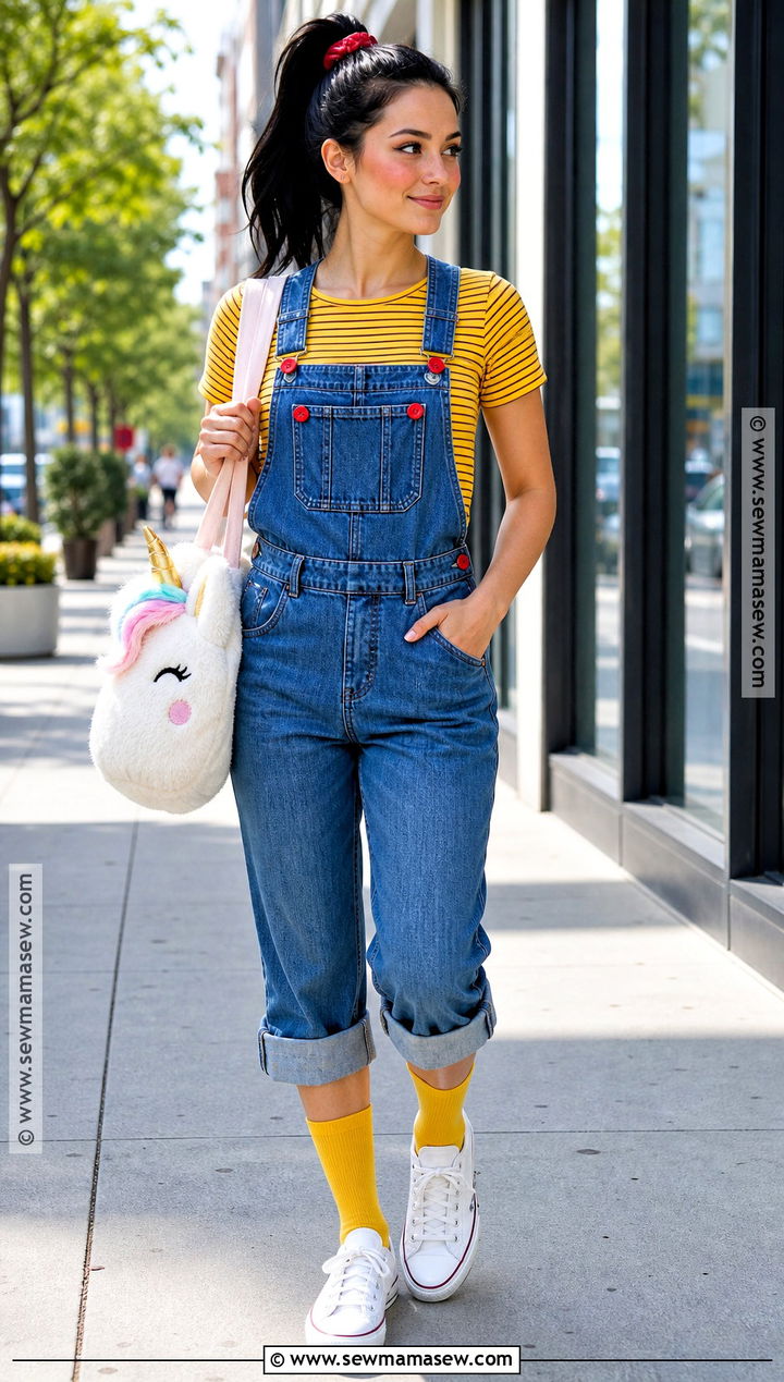 Agnes Costume With Cropped Denim Overalls - 30 agnes costume ideas