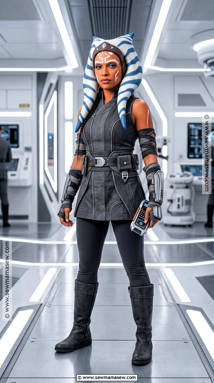 Ahsoka Inspired Cosplay With White Facial Markings - 30 maquillaje cosplay ideas
