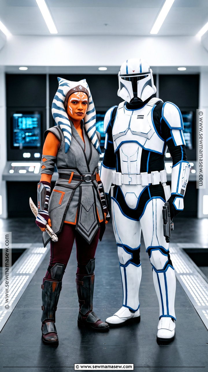 Ahsoka Tano And Captain Rex Couple Costume - 35 star wars couple costume ideas