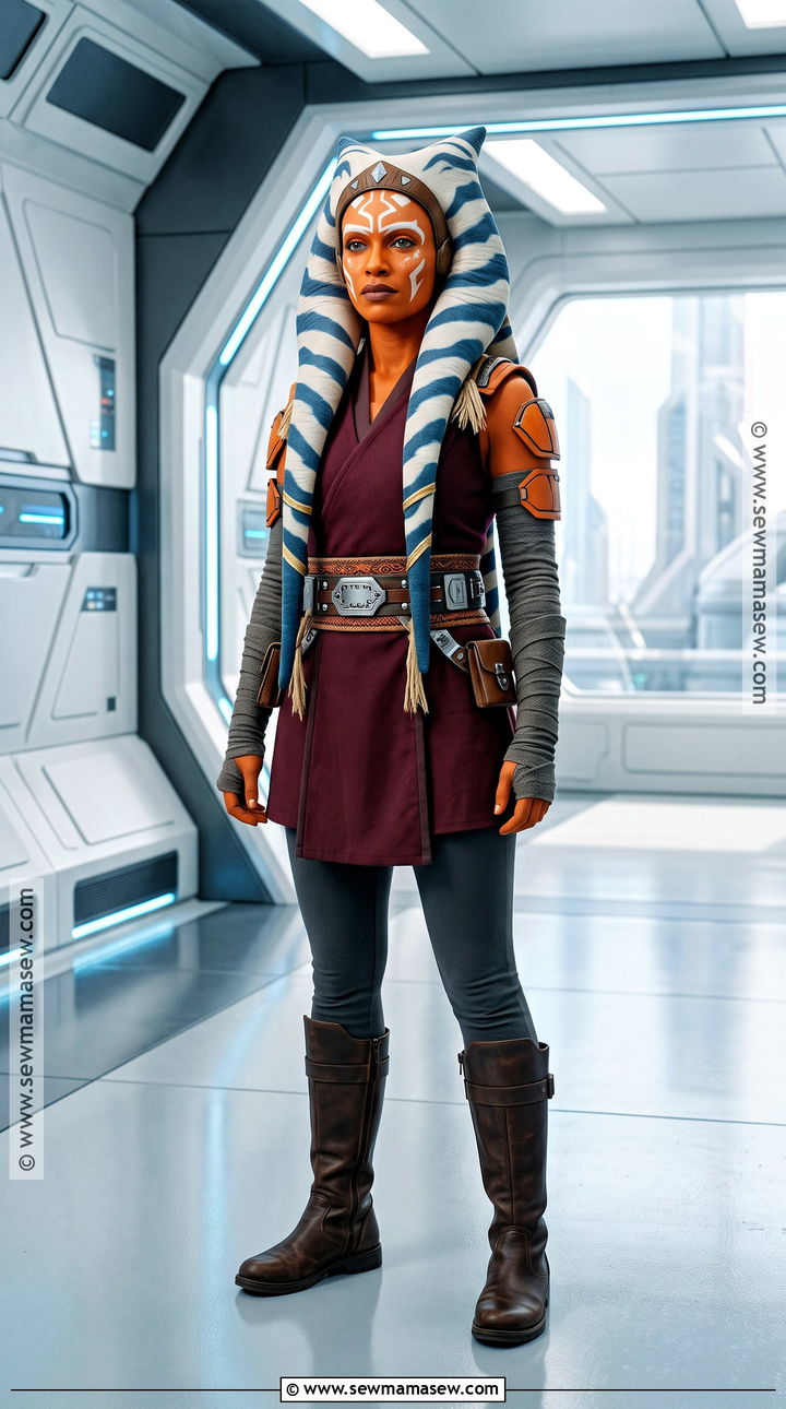 Ahsoka Tano Costume With Blue Headpiece - 30 Easy Star Wars Costumes