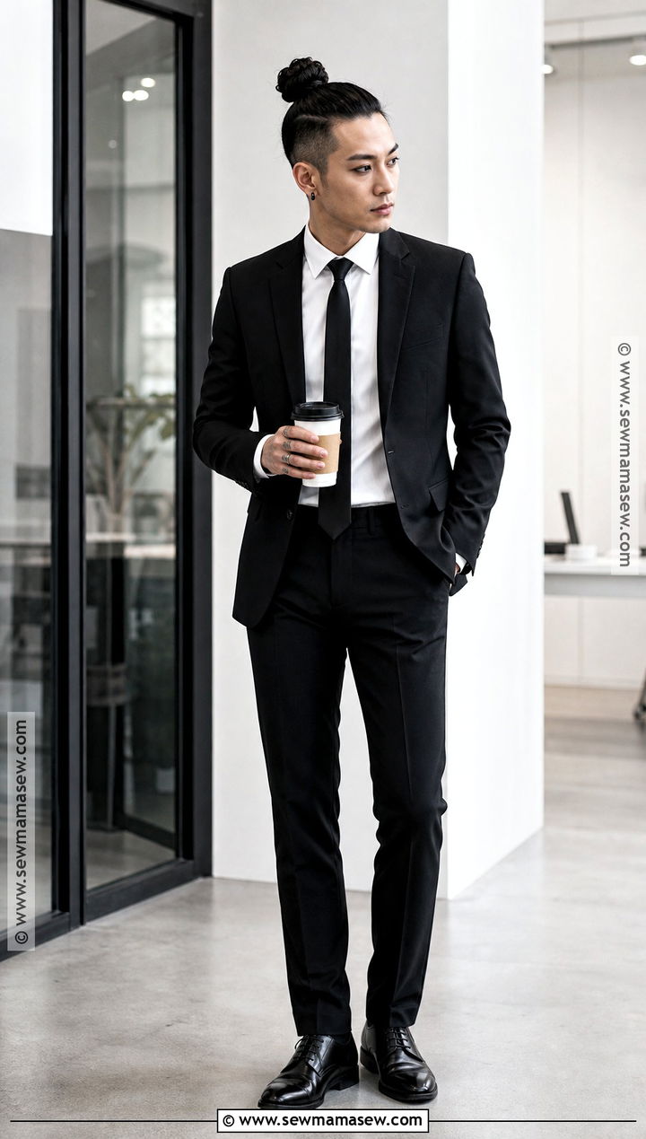 Aki Hayakawa Cosplay With Black Suit - 30 Easy Anime Cosplay Ideas for Men