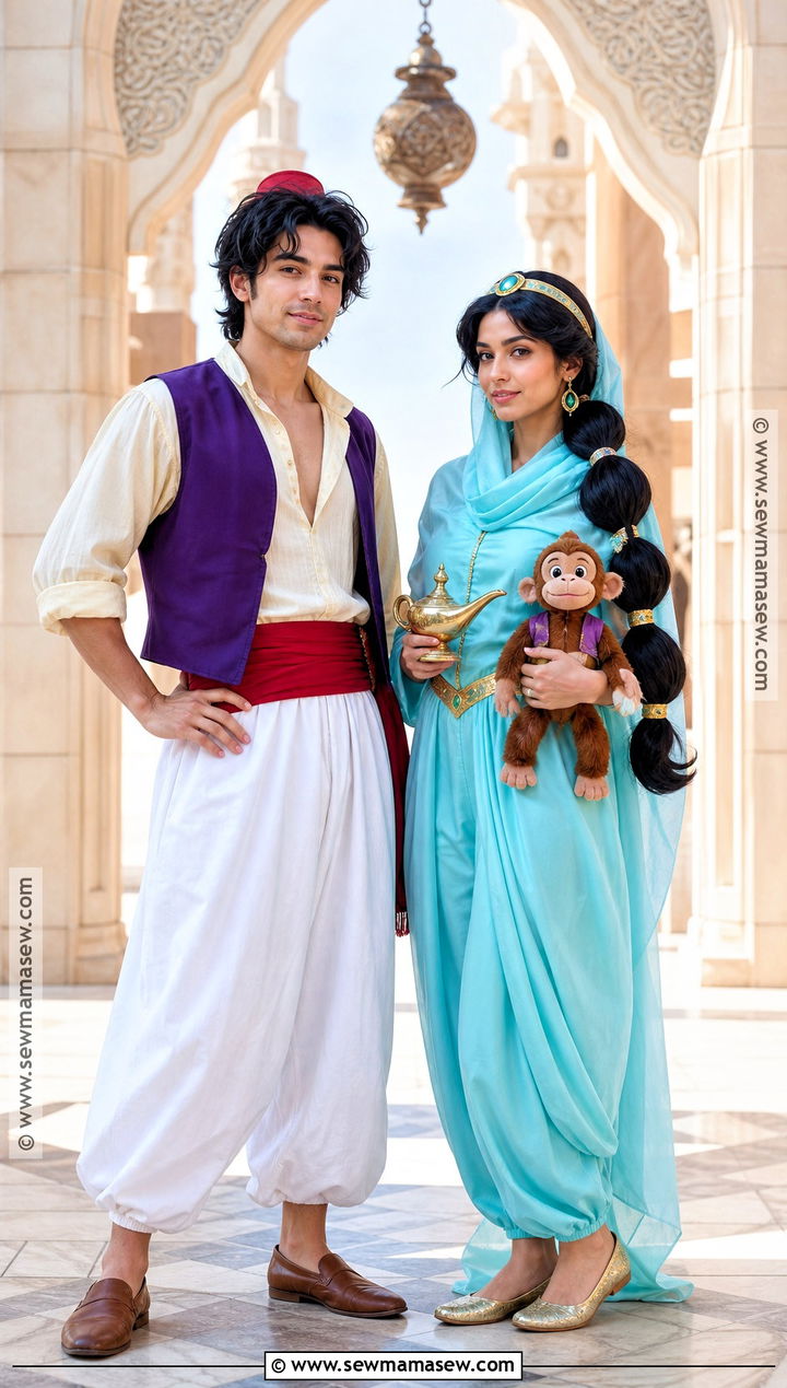 Aladdin And Jasmine Costume - 30 Brunette Duo Halloween Costumes