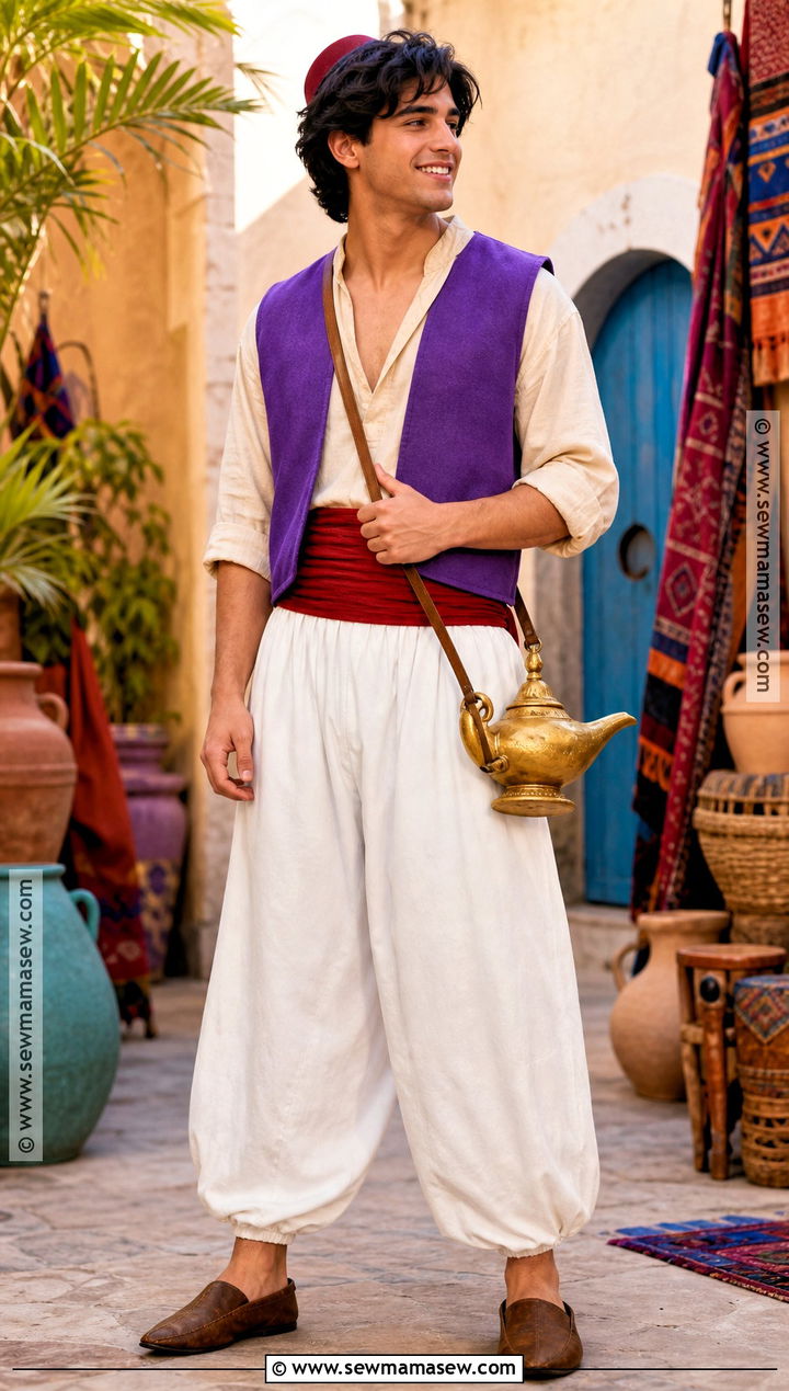 Aladdin Purple Vest Cosplay - 30 characters to cosplay with black hair ideas