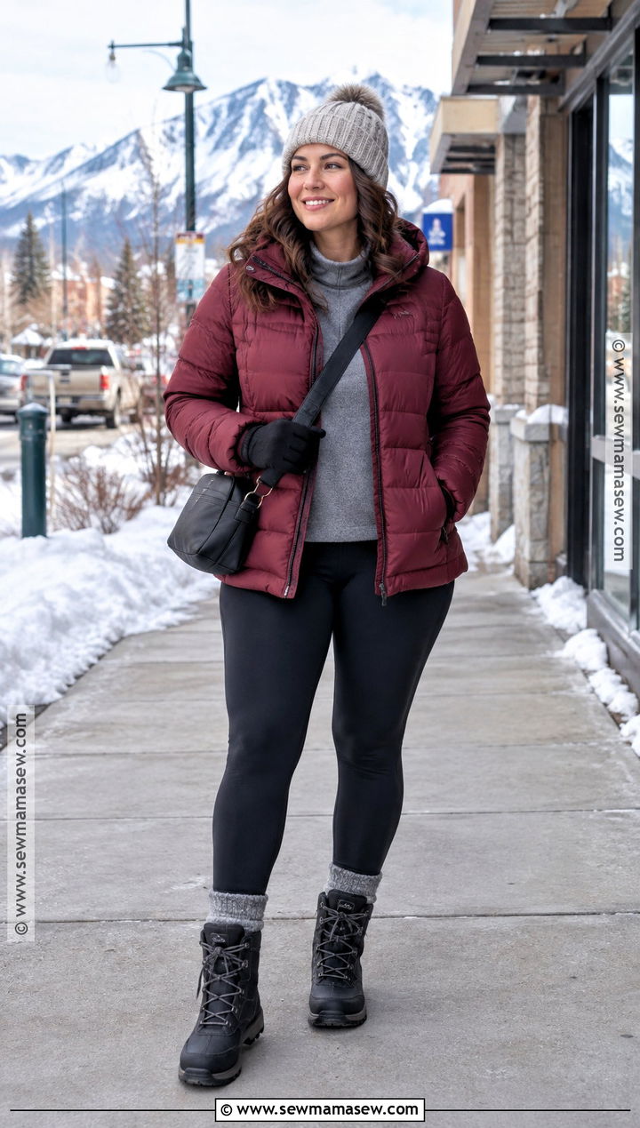 Alaska October Puffer Jacket And Leggings Outfit - 15 Alaska In October Outfits
