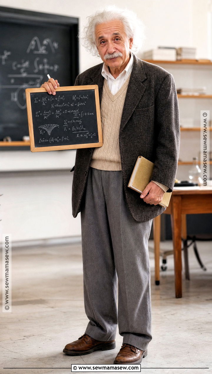 Albert Einstein Costume With Chalkboard - 30 historical figures costumes
