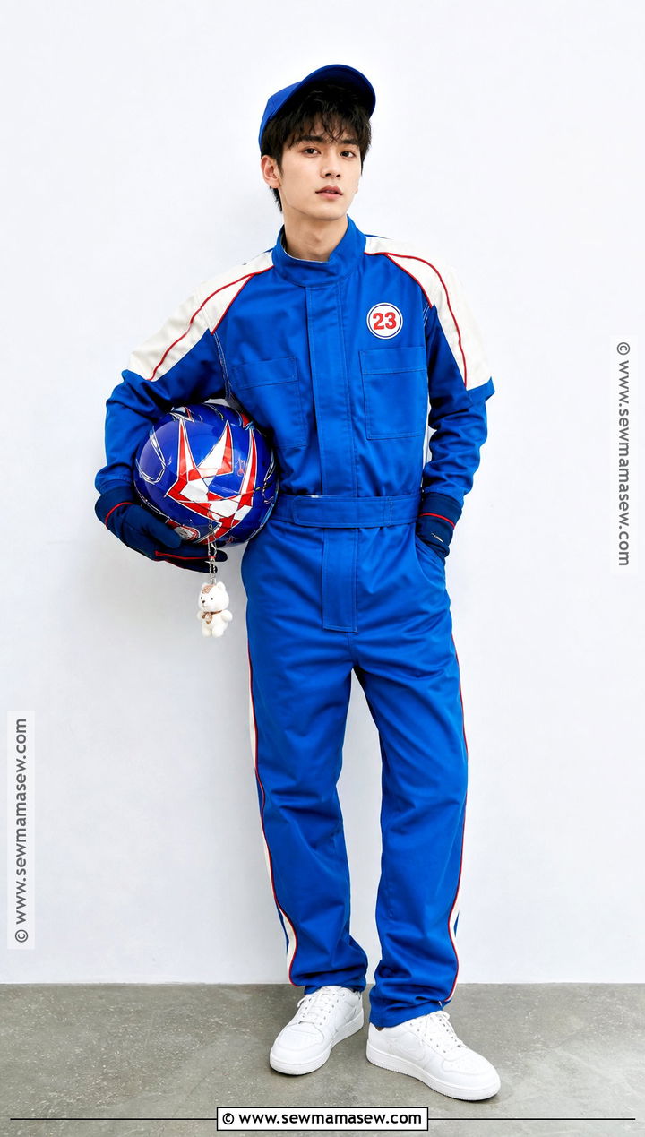 Alex Albon Blue Driver Costume - 30 F1 Driver Halloween Costume Ideas