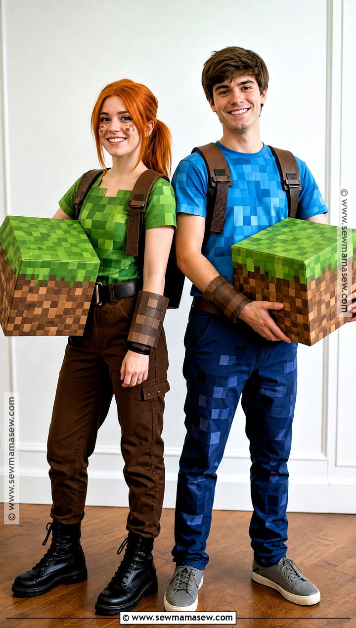 Alex And Steve Duo Minecraft Costume - 30 alex minecraft costume ideas