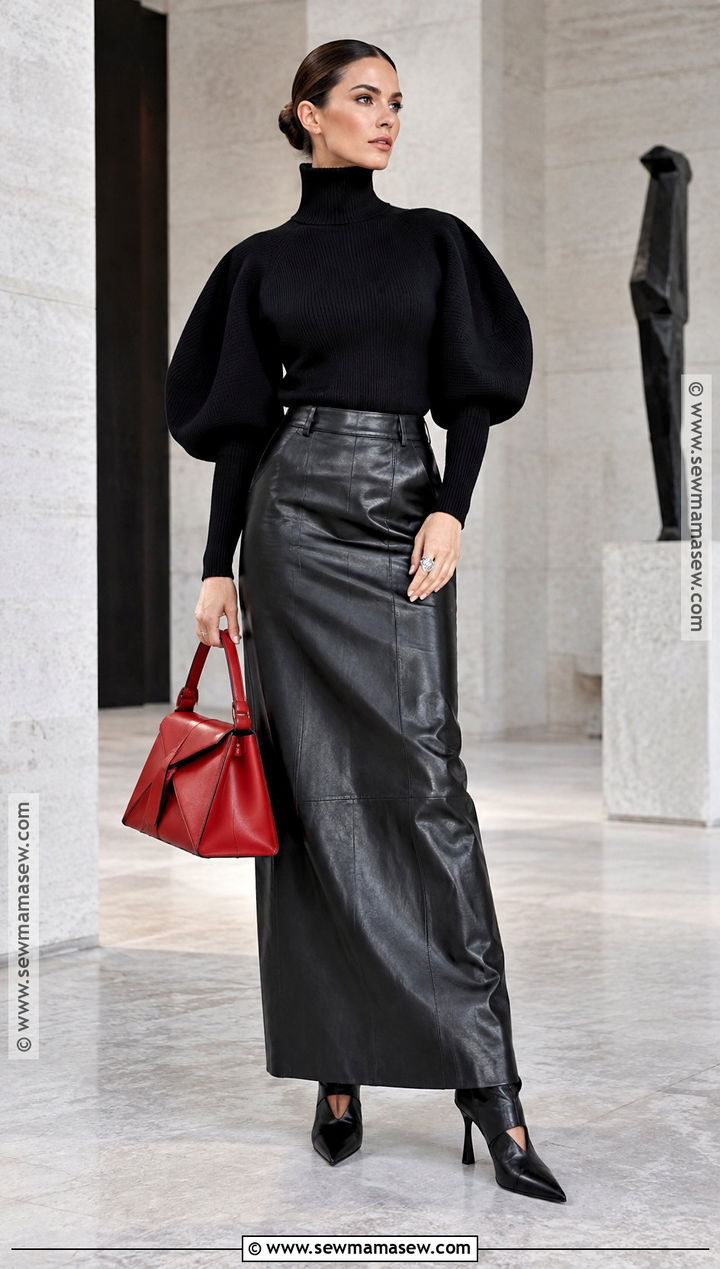 Alexander McQueen Black Sweater And Leather Skirt Outfit - 15 alexander mcqueen fall 2026 ready to wear ideas