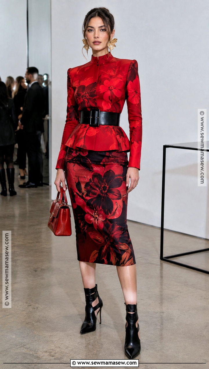 Alexander McQueen Orchid Peplum Skirt Outfit - 15 alexander mcqueen fall 2026 ready to wear ideas