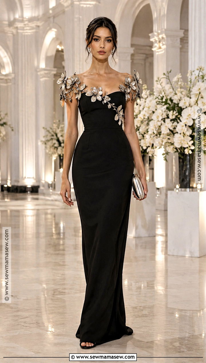 Alexander McQueen Silver Orchid Gown Outfit - 15 alexander mcqueen fall 2026 ready to wear ideas