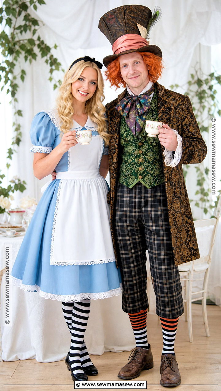 Alice And Mad Hatter Costume - 50 couples halloween costume ideas