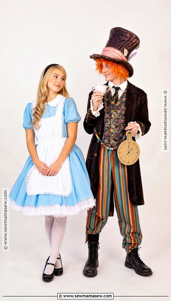 Alice And Mad Hatter Costume - 50 matching halloween costumes