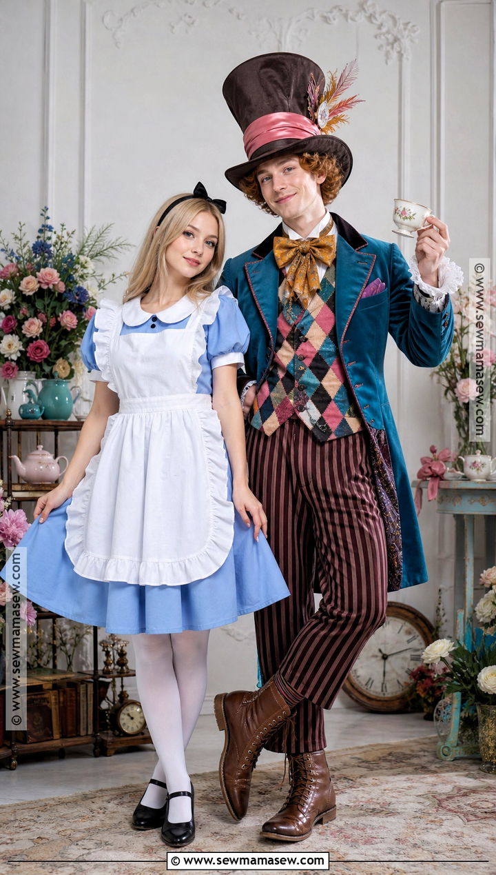 Alice And Mad Hatter Couple Costume - 50 couple halloween costumes