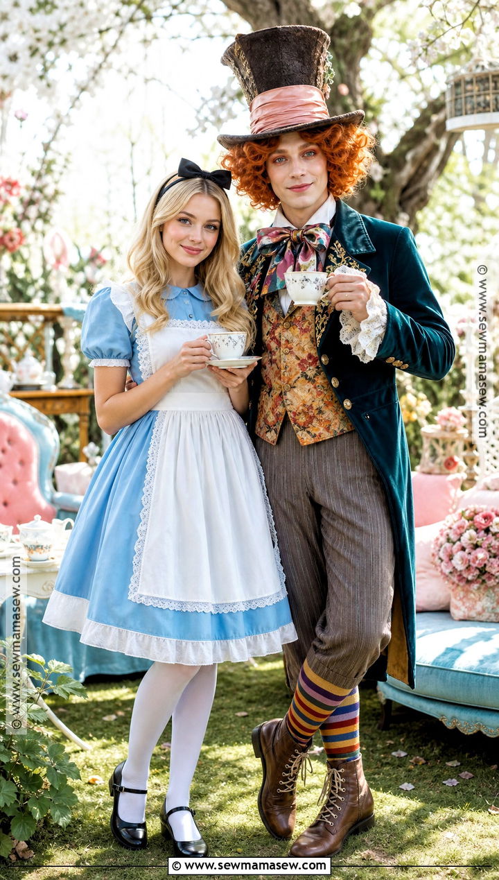Alice And Mad Hatter Couple Outfit - 30 Couples Halloween Outfits
