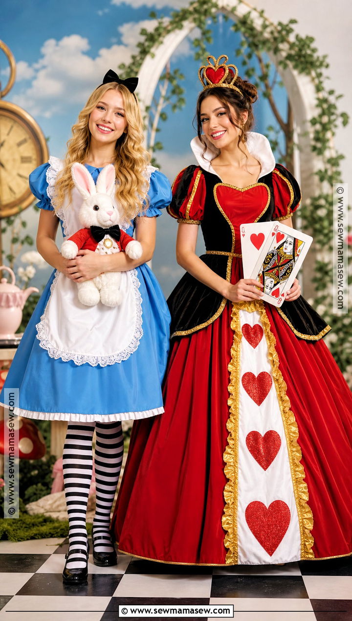 Alice And Queen Of Hearts Costume - 40 blonde and brunette halloween costumes
