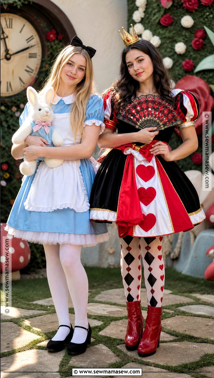 Alice And Queen Of Hearts Costume - 40 halloween costumes teenage girl duo