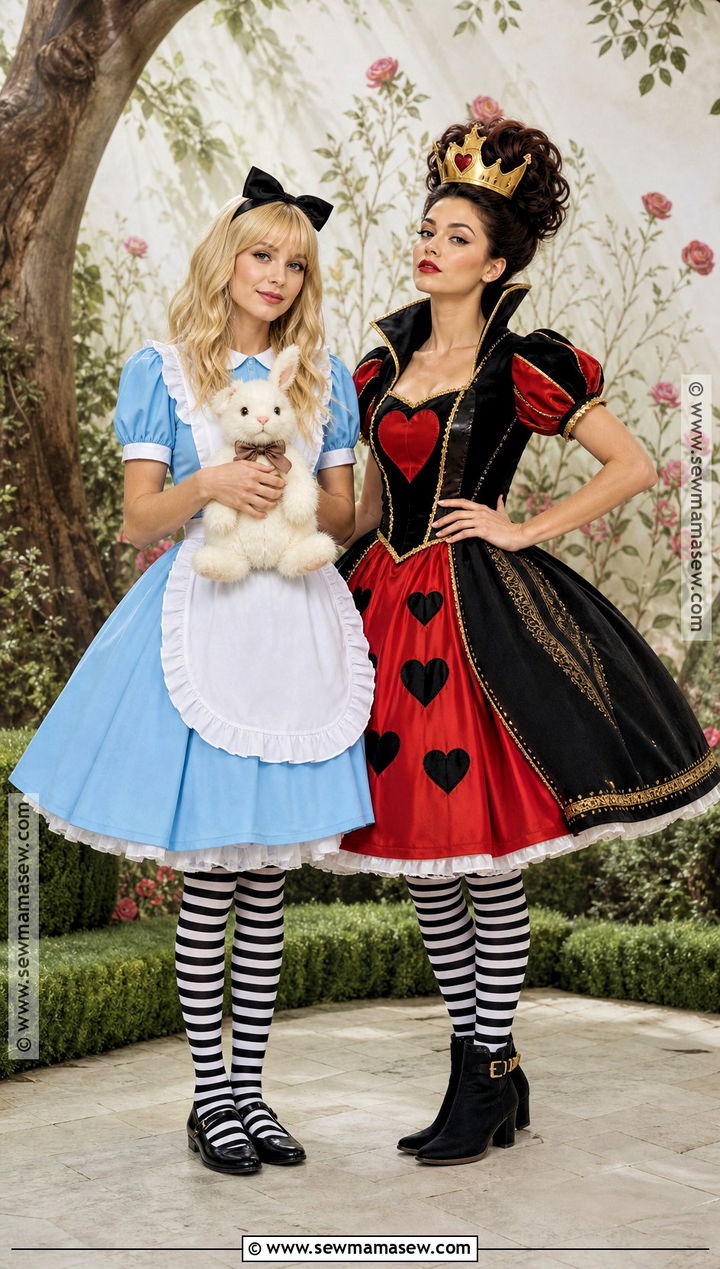 Alice And Queen Of Hearts Costume - 30 brunette and blonde halloween costumes