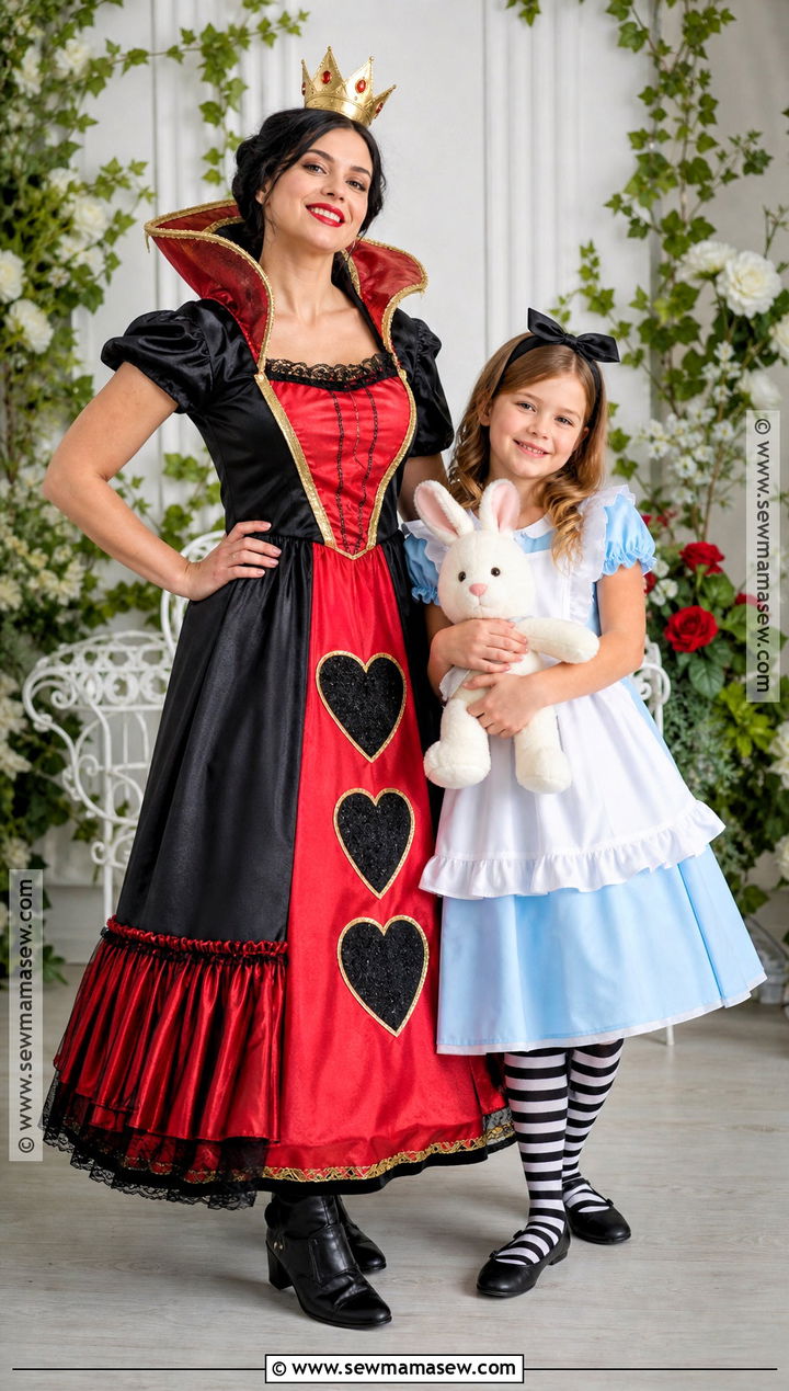 Alice And Queen Of Hearts Mom And Daughter Costume - 35 mom and daughter halloween costumes