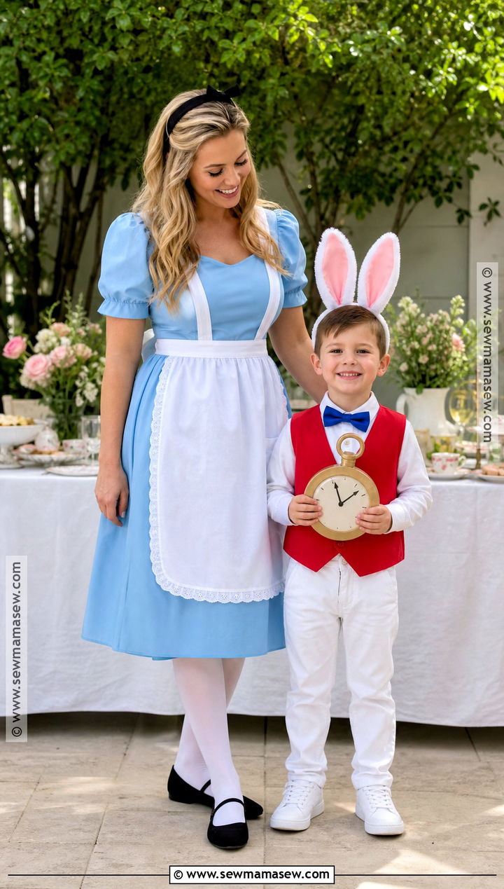 Alice And White Rabbit Costume - 30 mommy and son halloween costumes