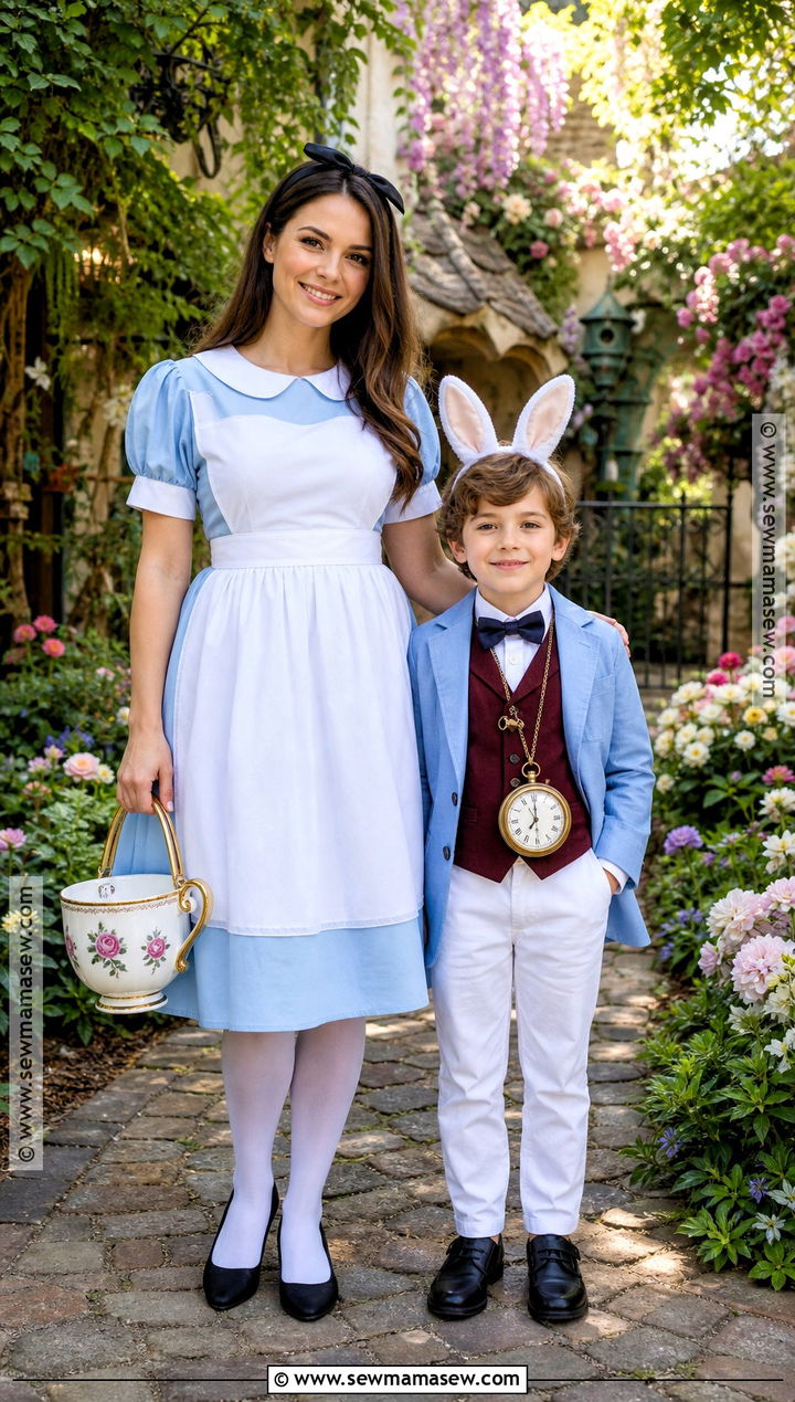 Alice And White Rabbit Costume - 30 mother son halloween costumes