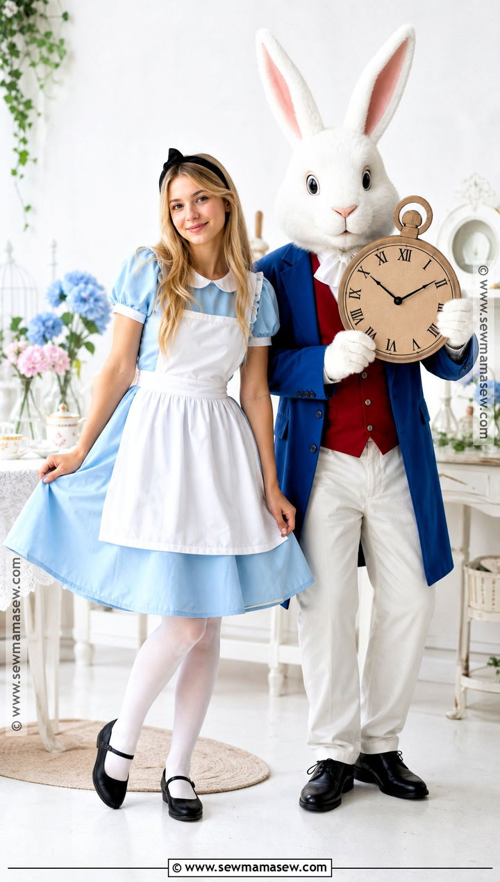 Alice And White Rabbit Costume - 30 cute halloween costumes duo