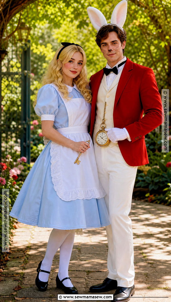 Alice And White Rabbit Couple Costume - 35 alice in wonderland costume ideas