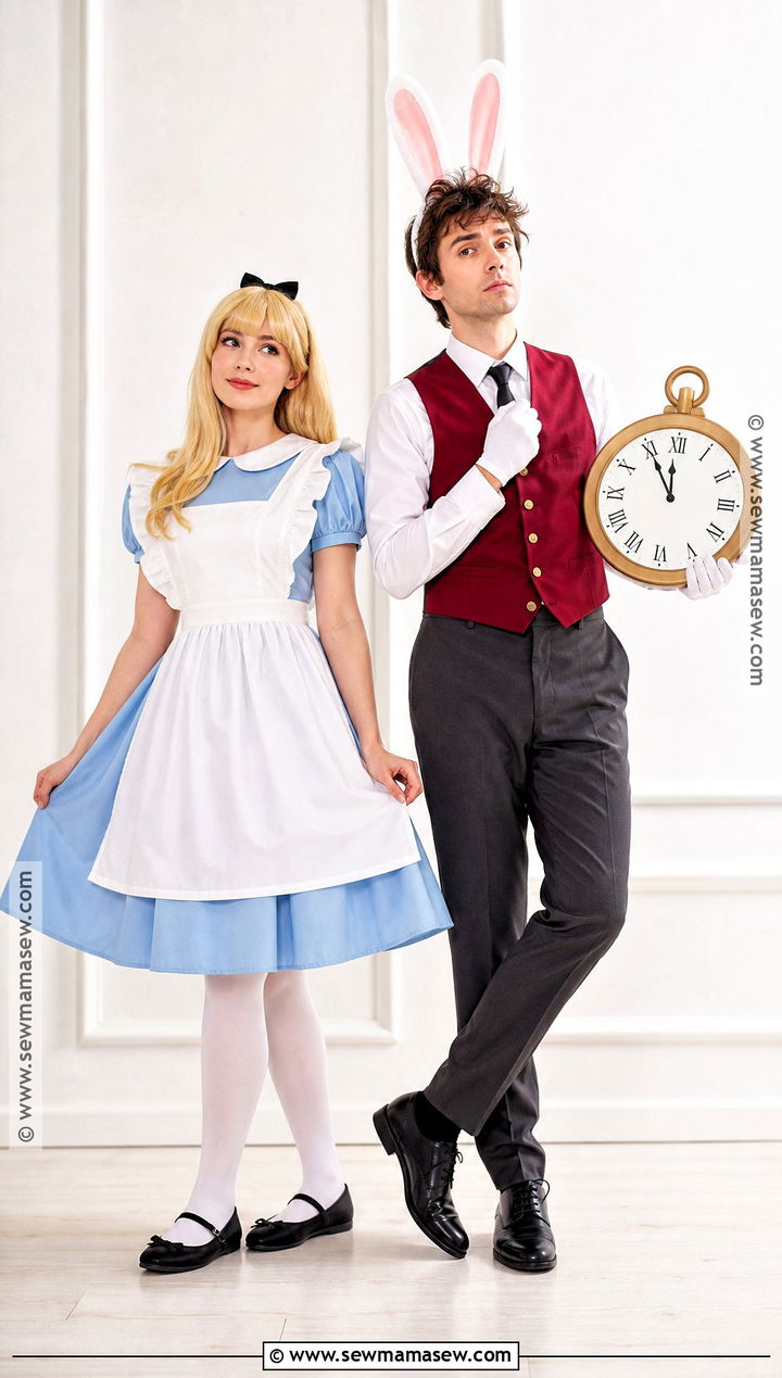 Alice And White Rabbit Duo Costume - 50 halloween costumes duo