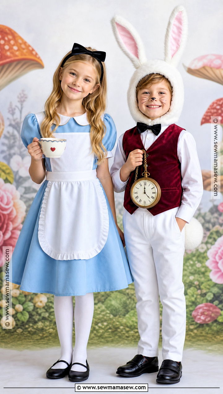 Alice And White Rabbit Sibling Costume - 40 sibling halloween costumes