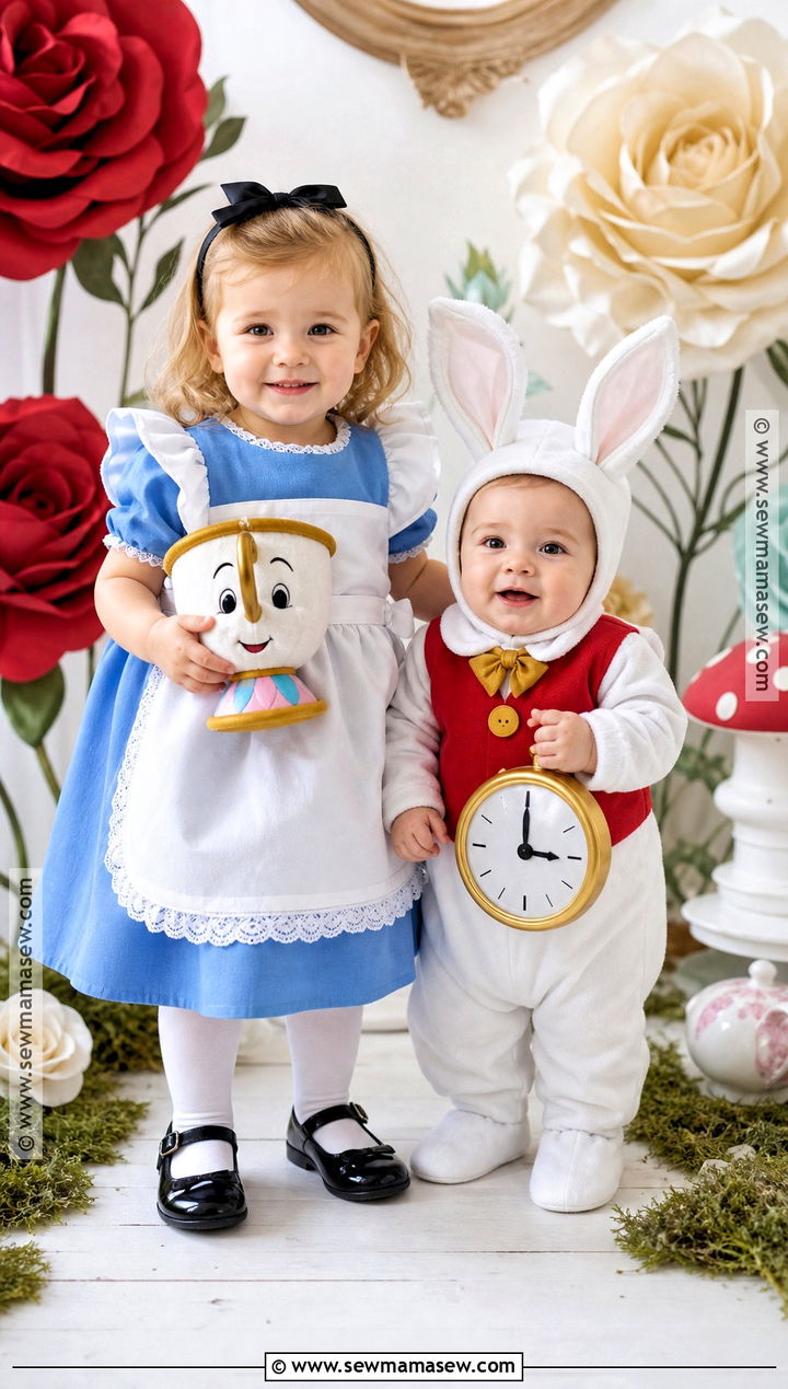 Alice And White Rabbit Sister Costumes - 30 sister halloween costumes toddler for babies