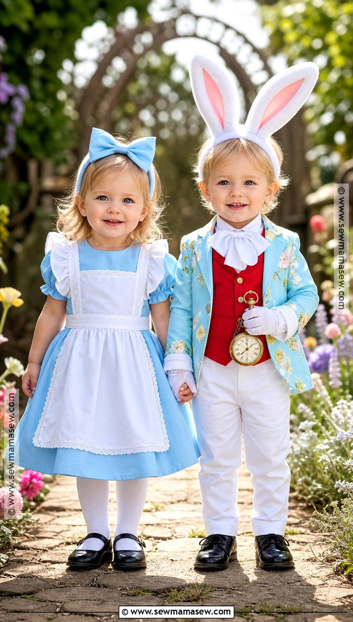 Alice And White Rabbit Twin Costume - 35 twin costume ideas