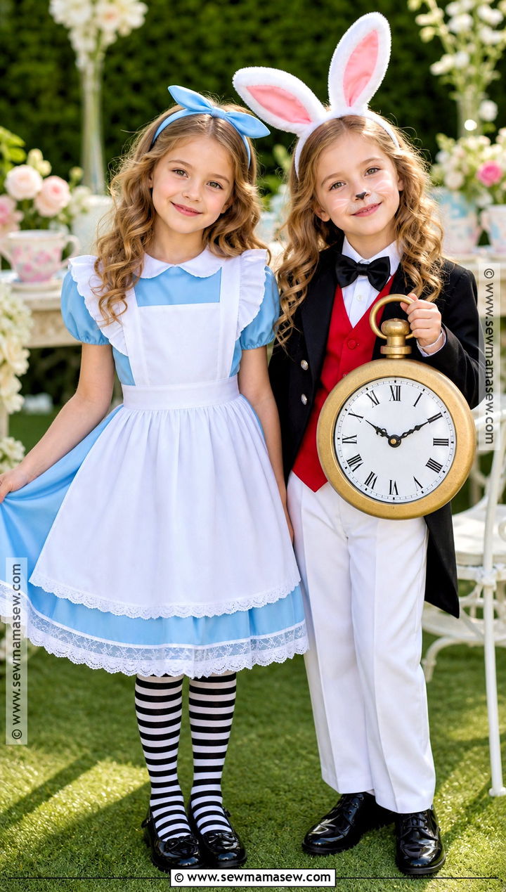 Alice And White Rabbit Twin Costume - 30 twins halloween costumes