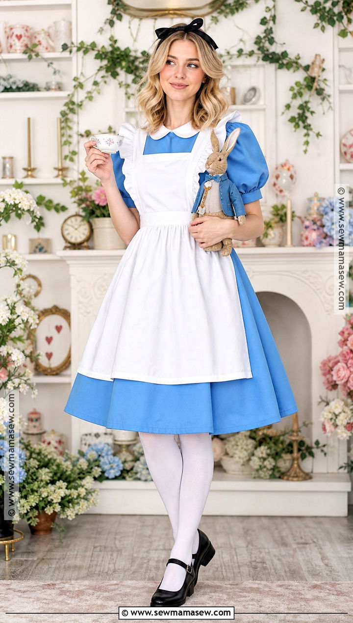 Alice Costume With Blue Dress And Apron - 35 disney costume ideas
