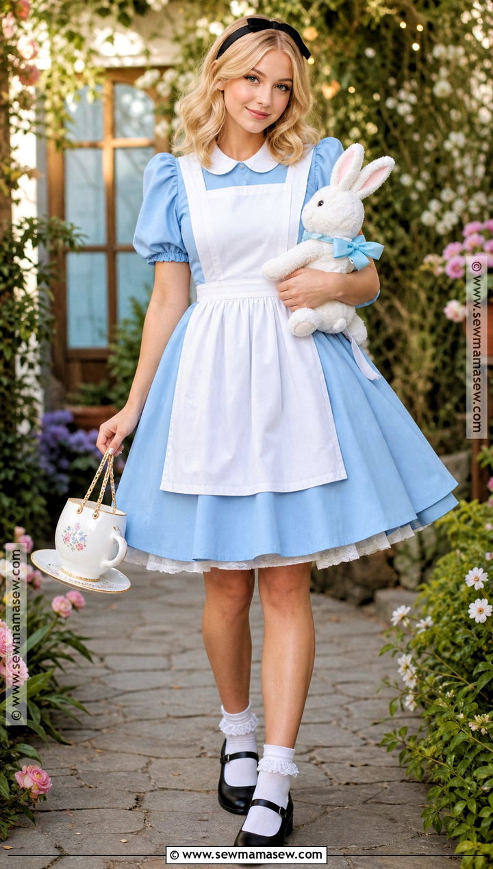 Alice Costume With Blue Pinafore Dress - 30 disney dress up ideas
