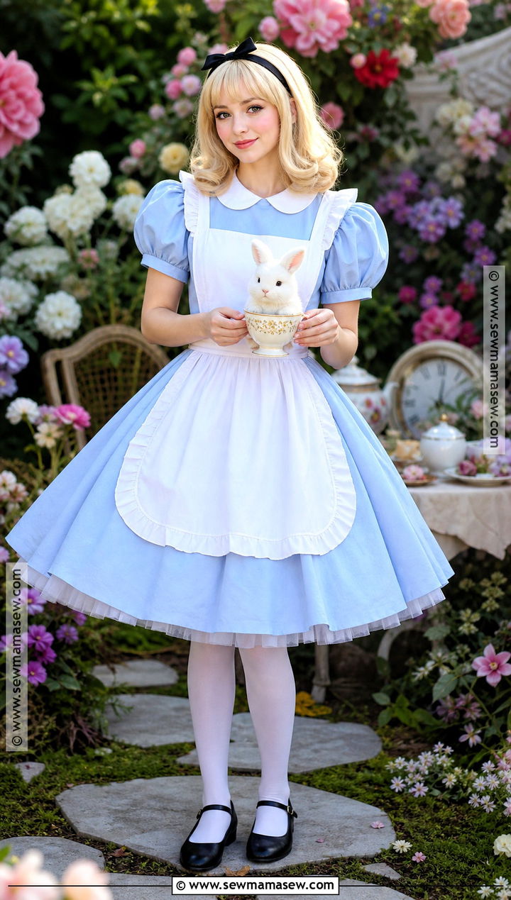 Alice In Wonderland Costume With Black Flats - 30 childhood heroes costume ideas