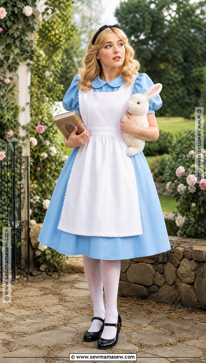 Alice In Wonderland Costume With Blue Dress - 35 Iconic Solo Halloween Costumes