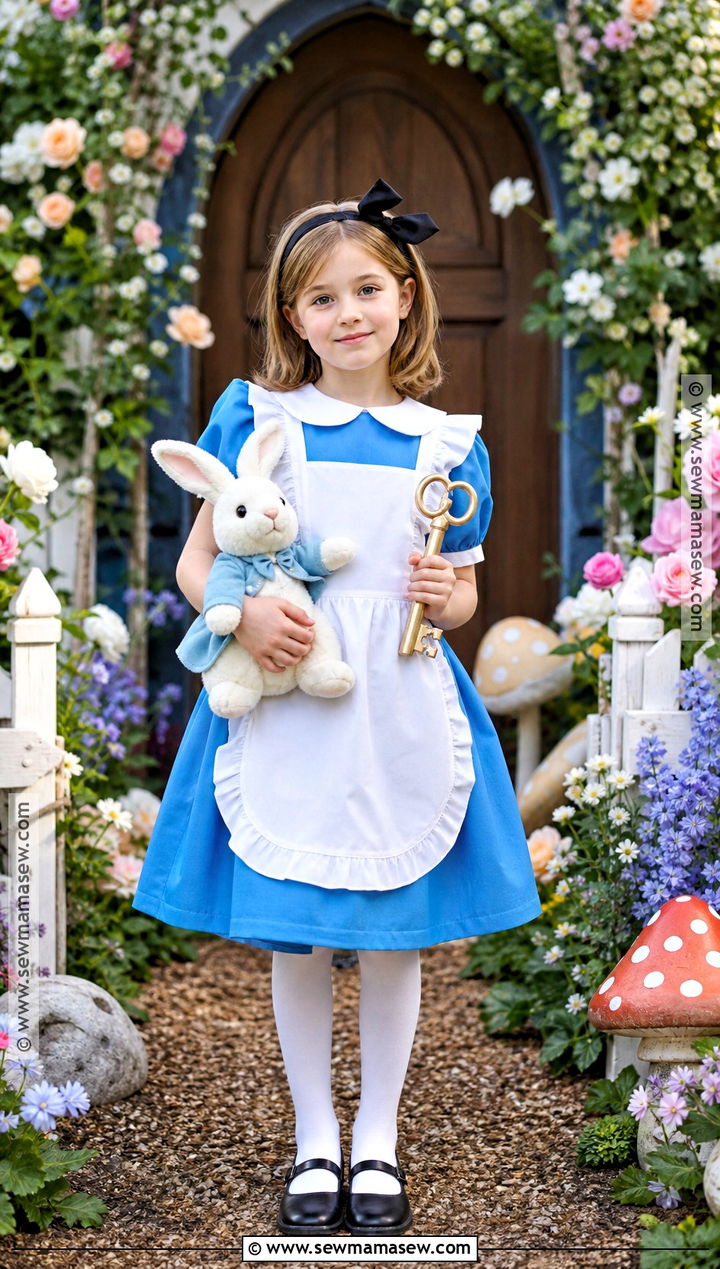 Alice In Wonderland Costume With Blue Dress - 40 book character costumes for kids