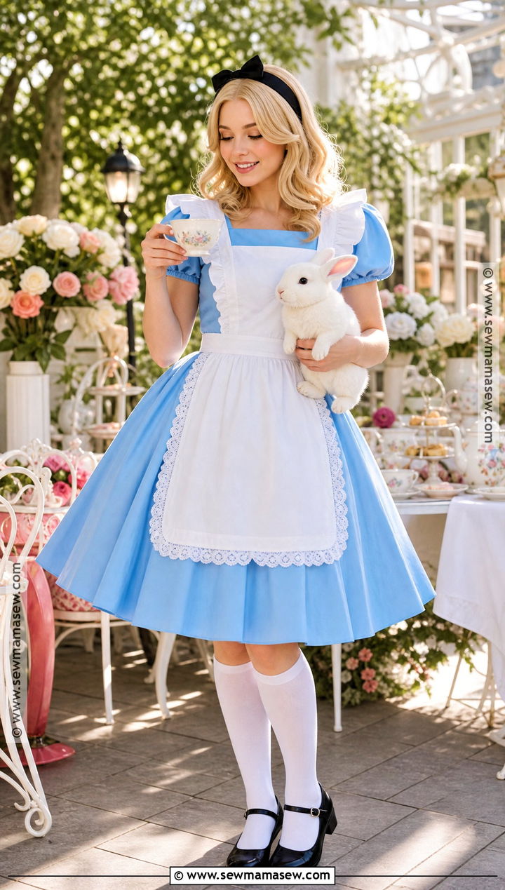 Alice In Wonderland Costume With Blue Dress - 30 Cute And Easy Halloween Costumes