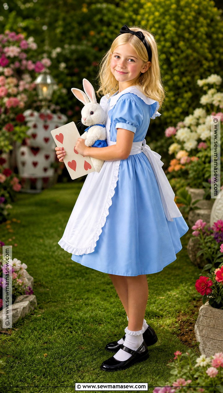 Alice In Wonderland Costume With Blue Dress - 30 easy book character costumes for kids