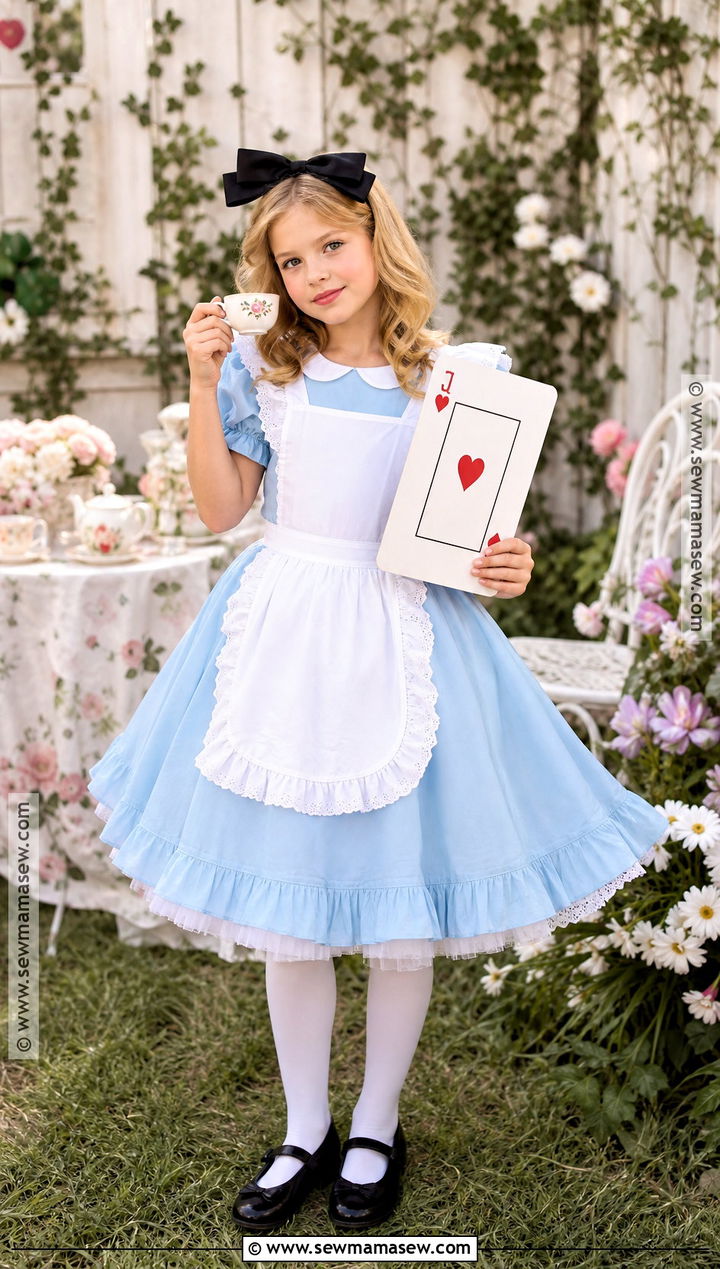 Alice In Wonderland Costume With White Apron - 30 story book costumes