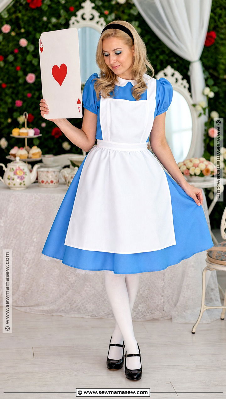 Alice In Wonderland Costume With White Apron - 30 Simple Disney Costumes