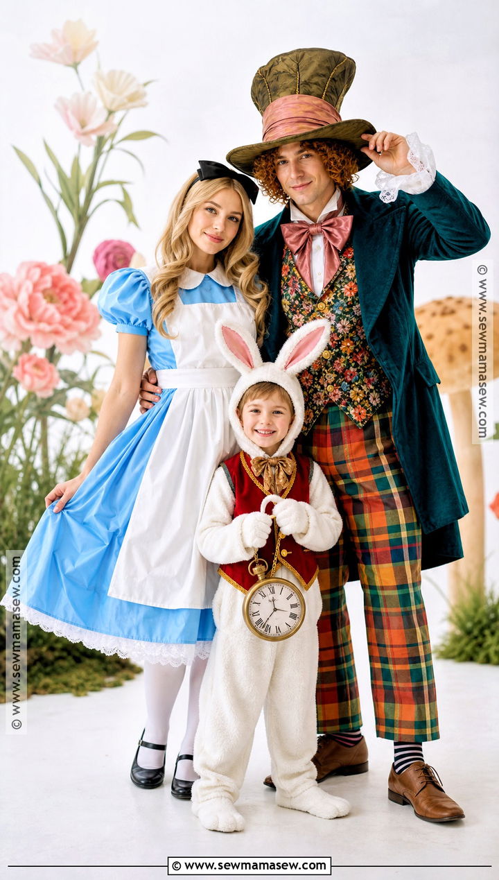 Alice In Wonderland Family Costume - 30 cute family halloween costumes for 3